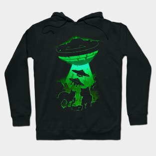 Cat Abductions! Alien UFO Invasion Mothership Hoodie